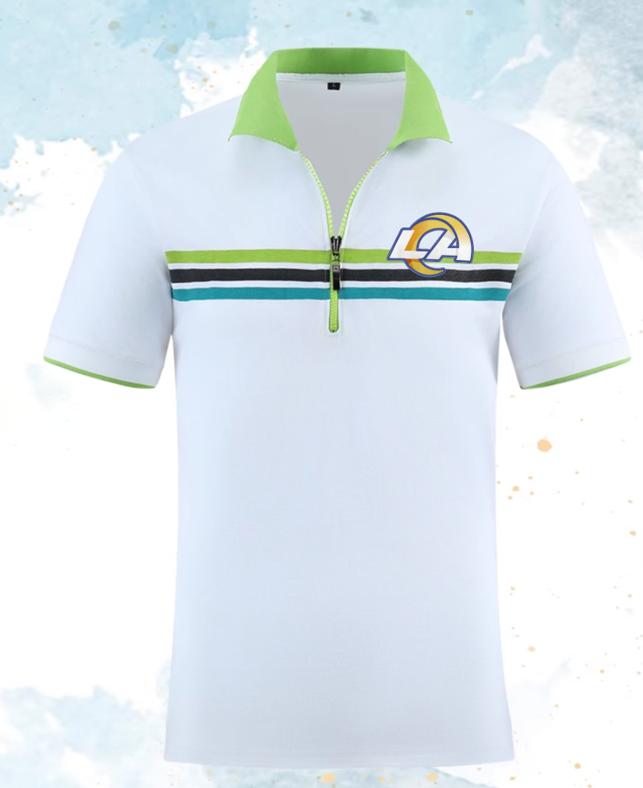 Los Angeles Rams white style #2 Men 2025 NFL polo T shirt